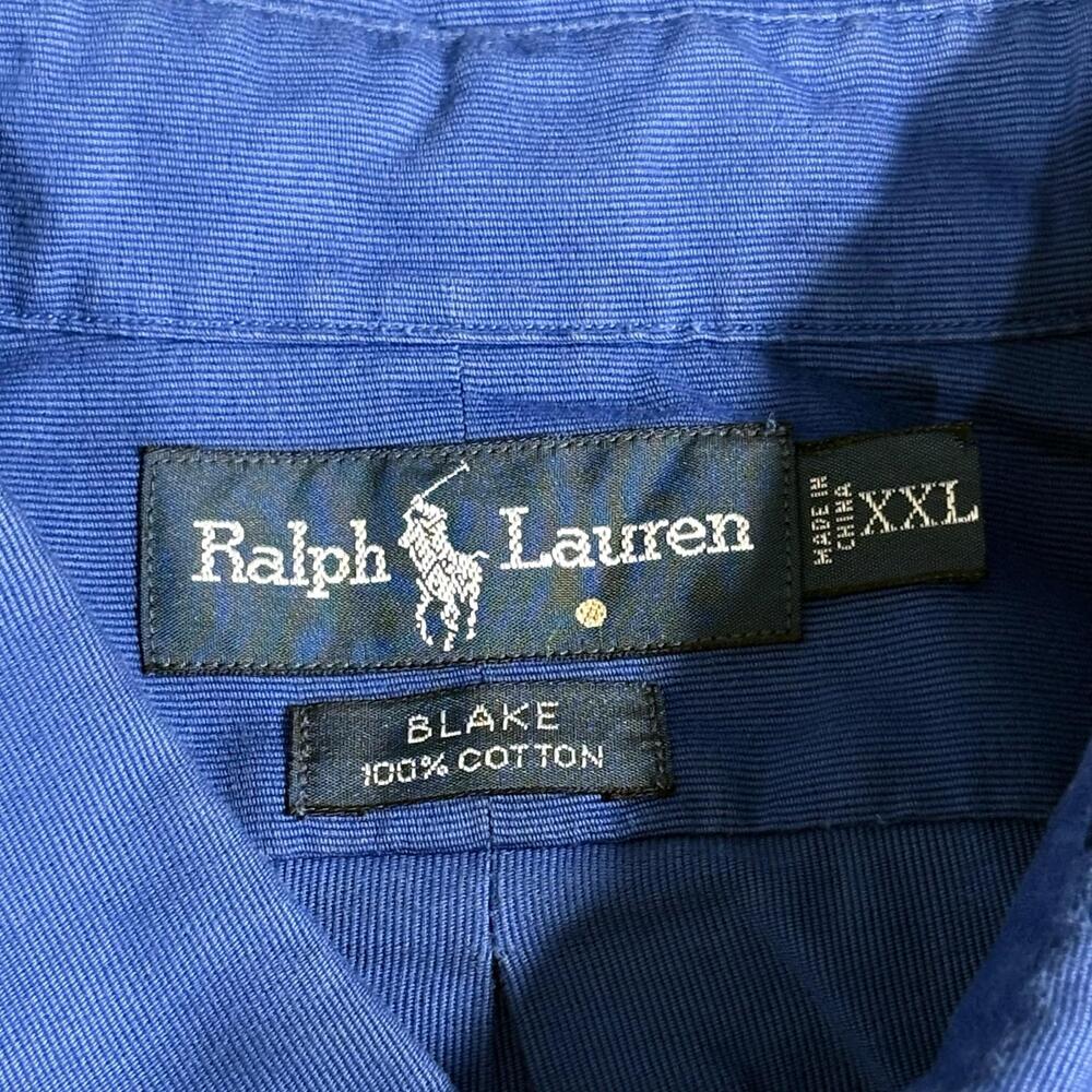 Ralph Lauren Shirt Mens 2XL Blue Blake Long Sleeve Button Down Cotton Casual - Picture 5 of 13